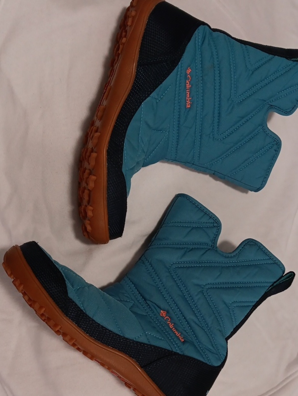 Columbia Teal and Brown Winter Boots